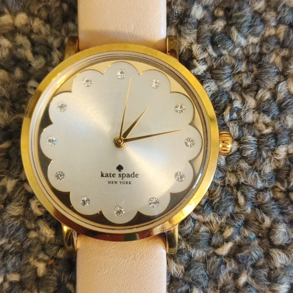 Kate Spade Live Colorfully beige gold rhinestone women's watch